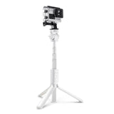 Camera tripod with Bluetooth selfie stick