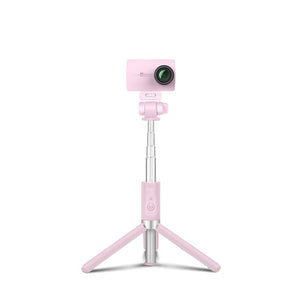 Camera tripod with Bluetooth selfie stick